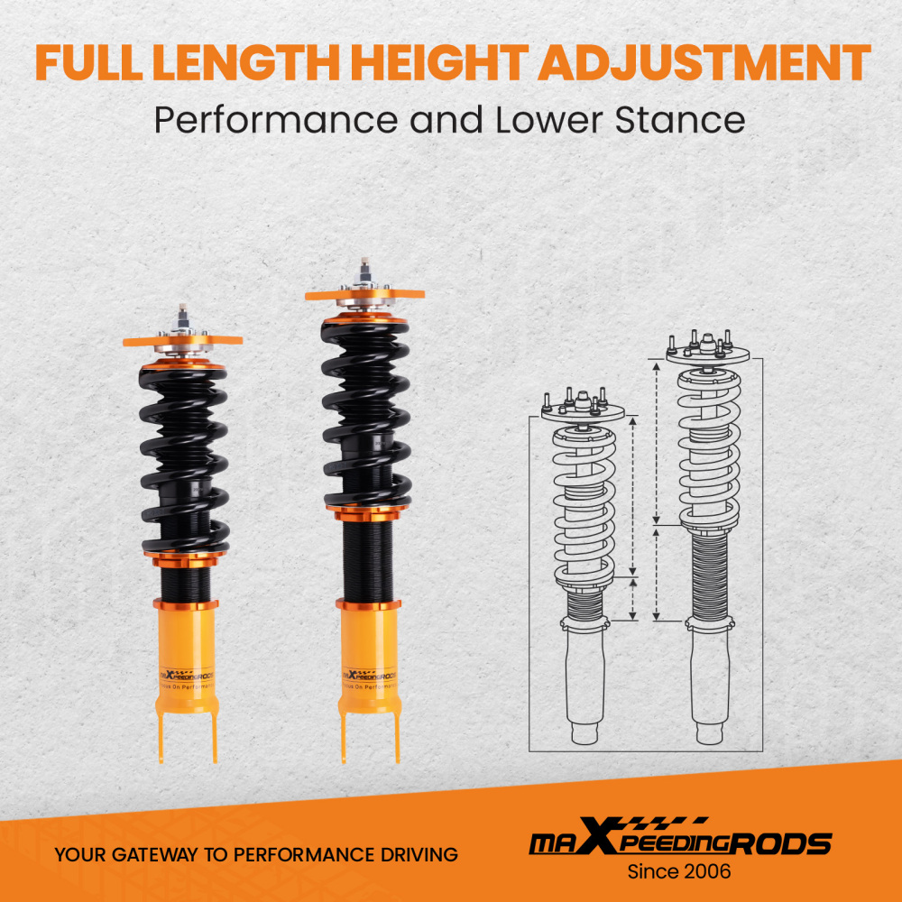 Damper Adjustable Coilovers Struts 370z lowering springs Suspension Kits compatible for Nissan 370z coilovers 2008- 